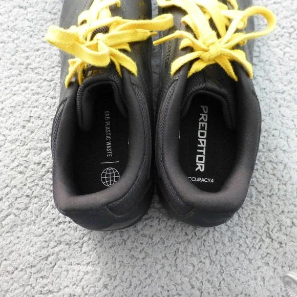 Adidas Predator Accuracy.4 Mens 10 Indoor Turf Soccer Cleats Black Yellow - Picture 9 of 10